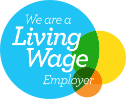 Logo for We are a Living Wage Employer
